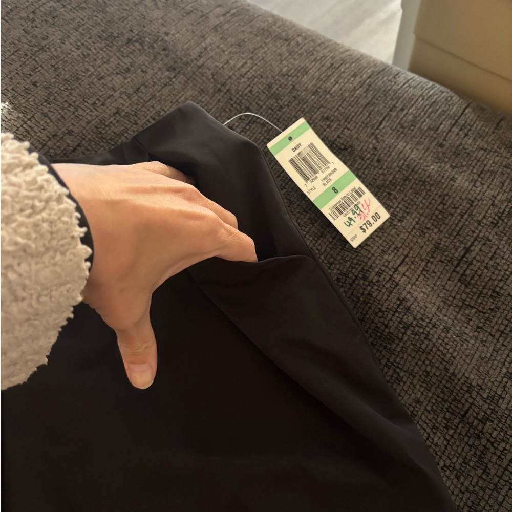 NWT designer INC Black Skirt with Pocket in both front and back